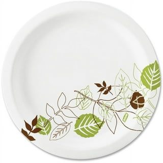 TG 6 White Uncoated Paper Plate - 1000/Case
