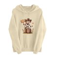 thumbnail image 2 of Aimik Women's Cute Cow Graphic Hoodies Sweatshirts Long Sleeve Pullover Tops with Drawstring Pockets Fall Loose Comfy Hoodied Tops, 2 of 6