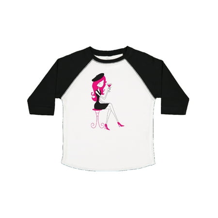 

Inktastic French Girl Fashion Girl Pink Hair High Heels Gift Toddler Toddler Girl T-Shirt