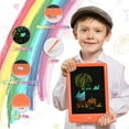 thumbnail image 4 of LCD Writing Tablet, 10 Inch Colorful Toddler Doodle Board Drawing Tablet, Erasable Reusable Electronic Drawing Pads, Educational and Learning Toy for 3-6 Years Old Boy and Girls (Orange), 4 of 7