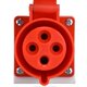 thumbnail image 5 of Industrial Outlet PC Brass Red Surface Mounted CEE Socket for Electric Power IP44 220?380V 240?415V, 5 of 5