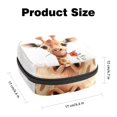 thumbnail image 2 of Sanitary Napkin Storage Bag for Girls Women, Portable First Period Pads Bag Tampons Holder Girls Travel Makeup Bag, Large Capacity Cute Watercolor Giraffe with a Flower, 2 of 6