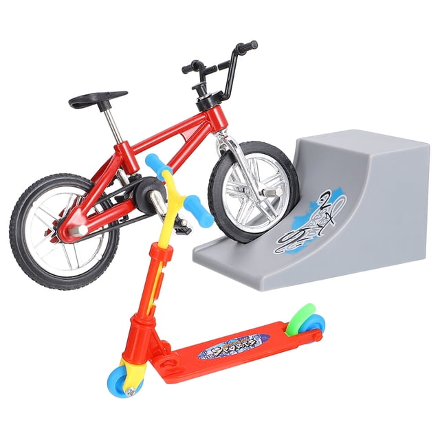 EeaseCA 1 Ensemble de Mini Vélo à Doigts Modèle Trottinette à Doigts Jouet de Bureau de Loisirs