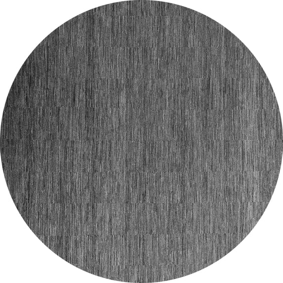 Ahgly Company Indoor Round Abstract Gray Modern Area Rugs, 3' Round
