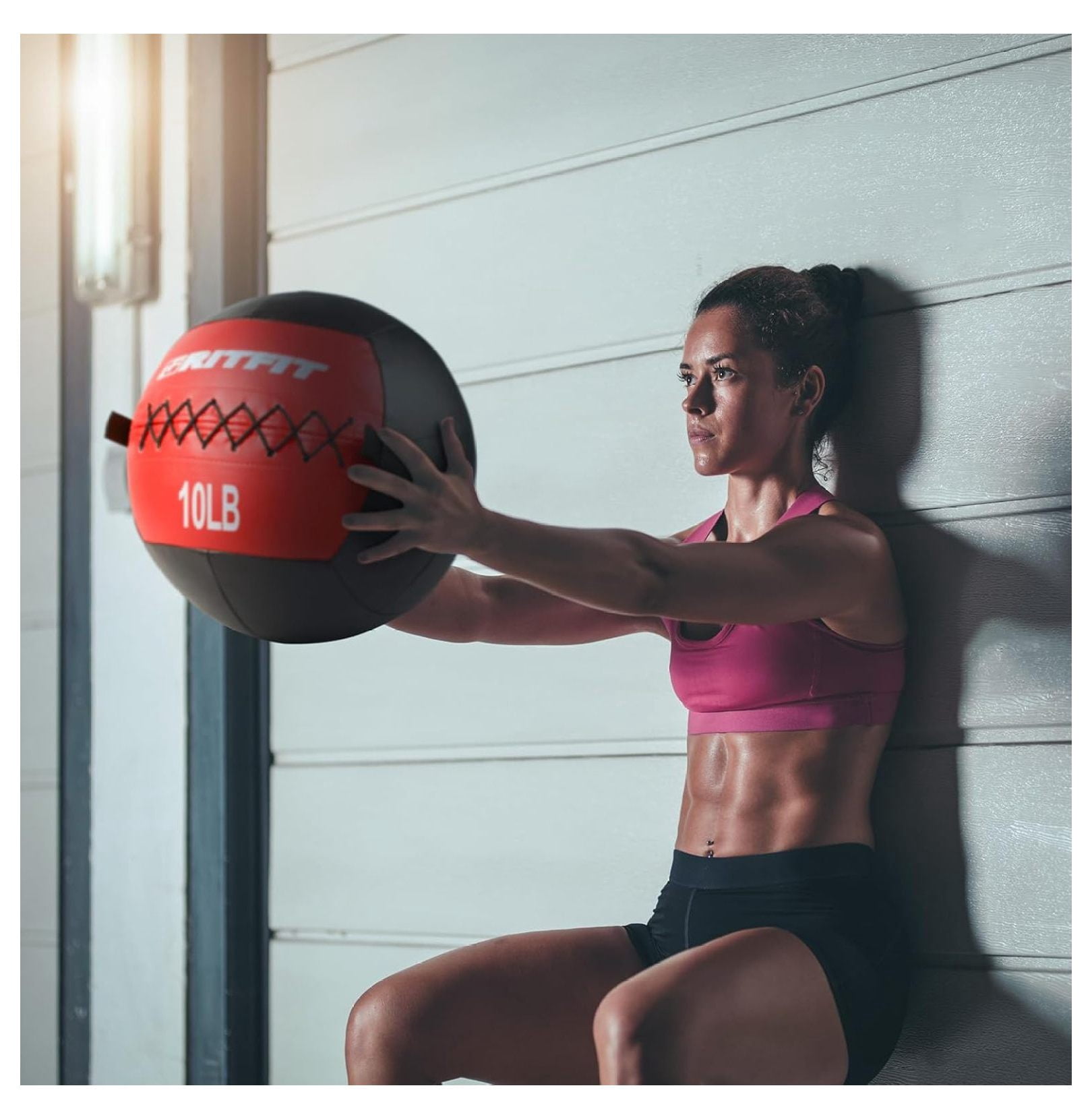 Medicine Ball for Exercise - Wall Balls for Slamming & Strength Training - Soft PU Leather Weighted Balls for Gym & CrossFit - 5/10/15/20/25/30 lbs