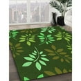 thumbnail image 2 of Ahgly Company Indoor Round Patterned Dark Lime Green Area Rugs, 6' Round, 2 of 6
