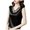 Black, variant on Summer 2024 V Neck Vest Women’s Satin Design Suit Wear Feeling Large Size Bottom Jacket