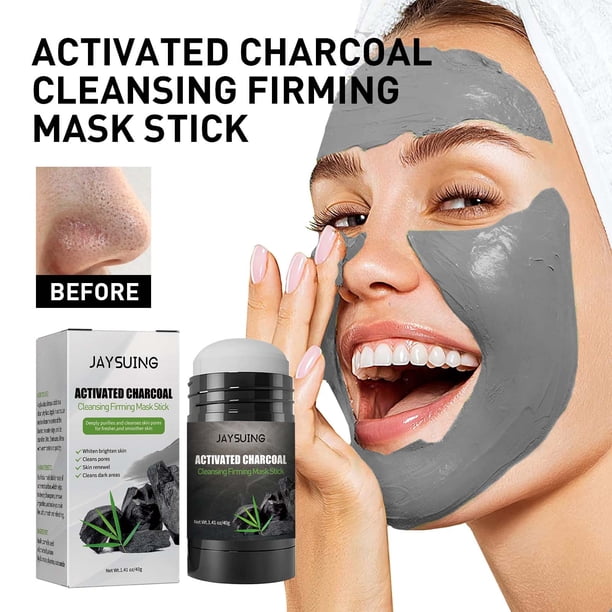 Puntoco Mascarilla facial hidratante de carbón para limpieza facial, barra de barro