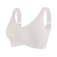 thumbnail image 5 of Sakmal Ladies Sports Bras High Impact Solid White Gym Compression Sports Bras for Women L, 5 of 5