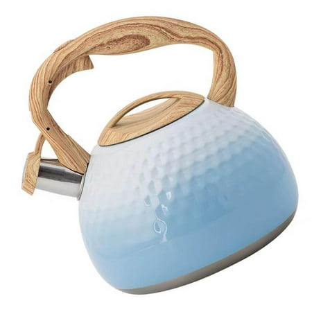 

Famure Metal Whistle Tea Kettle Teapot with Wood Pattern Handle 3L Anti-Rust Food Grade Stainless Steel Teapot with Anti-Hot Handle Whistling Tea Kettle normal