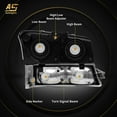 thumbnail image 3 of TopGearAutosport 2PCS Headlight Restoration Kit, Amber Reflector Headlamp,Headlights for Car,Replacement Left and Right for 2003 2004 2005 2006 Chevy Silverado Avalanche 1500/2500/3500, 3 of 8