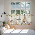 thumbnail image 3 of Easter Tier Curtains 36 Inch Length, Spring Watercolor Vintage Bunny Eggs Flower Cafe Short Curtains for Bathroom Over Sink, Small Kitchen Curtain Light Filtering Tiered Drapes 2 Panels 27.5"Wx36"L, 3 of 8