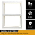 thumbnail image 4 of Hyper Tough Plastic Shelving Unit Storage Shelf 3-Tier 39"H x 14"D x 30"W White 300 lb Total Capacity, 4 of 7