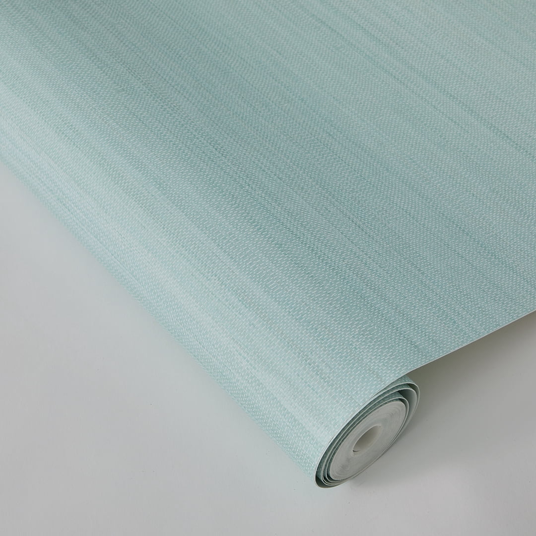 Tempaper Textured Horizontal Faux Grasscloth Seaglass Peel and Stick Wallpaper, 20.5" x 16.5'