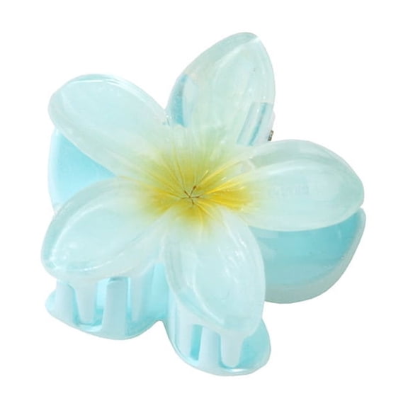 Flower Shape Plastic Claw Hair Clips Hair Accessories for Women Girl Sky Blue 40mm