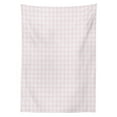 thumbnail image 3 of Ambesonne Floral Tablecloth Rectangular Table Cover, Contiguous Flowers Lines, 60"x90", Pale Pink and White, 3 of 4