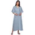 thumbnail image 1 of Moomaya Kimono Kaftan de Maternité en Coton pour Femmes Longue Robe Maxi Vêtements, 1 of 5
