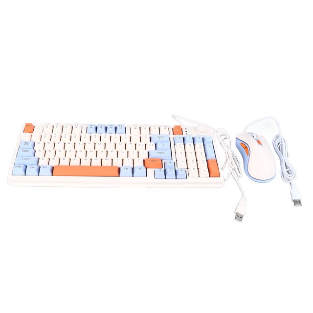 Combinación De Teclado Y Mouse Con Cable, Juego De Teclado Y Mouse Para Juegos De Respuesta Rápida ABS Lake Blue Para Computadora Portátil Para Jugadores
