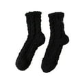 thumbnail image 4 of JJHGVB Crew Socks Fuzzy Socks Women's Solid Color Carpet Socks Winter Cute Thickened Floor Sleeping Socks Winter Socks Black One Size, 4 of 4