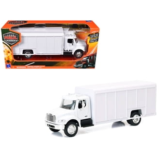New Ray Toys Freightliner Cascadia, Flatbed Trailer, Red Farm