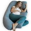 PharMeDoc Pregnancy Pillow with Cooling Cover - U Shaped Body Pillow for Pregnant Women