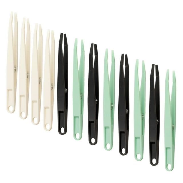 unbranded 12Ud Pinzas Para Artesanía Multifuncionales En ABS Compacto Y Mango Antideslizante