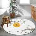 thumbnail image 3 of Bees Branches Round Area Rug 3Ft Washable Small Circle Rugs for Kitchen Entryway, Farmhouse Spring Botanical Watercolor Non-Slip Carpet Floor Mats Indoor Outdoor Carpet Runner Aesthetic Home Decor, 3 of 8