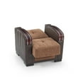 thumbnail image 3 of Ottomanson Convertible Accent Chair Chenille Modern Sleeper Armchair with Storage, Brown, 3 of 5