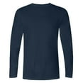 thumbnail image 4 of Men Long Sleeve Crew Neck Shirts Casual Pullover Underwear Tops Slim Fit Thermal Undershirt Base Layer, 4 of 5