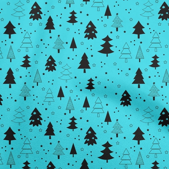 oneOone Silk Tabby Red Fabric Christmas Tree Sewing Fabric By The Yard Printed Diy Clothing Sewing Supplies 42 Inch Wide