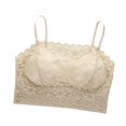 thumbnail image 3 of Ahuyic Womens Bra,Summer Plus Size Bra,Fashion Womens Lace Solid Strap Wrap Hollow Out Bra Underwear,Brown,Free Size, 3 of 4