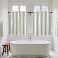 thumbnail image 5 of Sage Green Vertical Striped Tier Curtains 54 Inch Length, Farmhouse Thin Line Stripes Cafe Short Curtains for Bathroom Over Sink, Small Kitchen Curtain Light Filtering Drapes 2 Panels 27.5"Wx54"L, 5 of 9