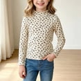 thumbnail image 2 of Mnyotv Girls' Long Sleeve T Shirt Spring Fall Clothes Polka Dot Printed Crewneck Tops Baby Girl Undershirts Size 7-8Y, 2 of 9