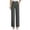 03-Dark Gray, variant on Women High Waist Stretch Wide Leg Casual Pants, Solid Elastic Waist Pocket Straight Trousers for Office Daily Wear 03-Dark Gray XXL
