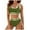 Army Green, variant on XEGLSBU Womens Swimsuits with Shorts Women's High Waisted Bikini Sets Sporty Two Piece Swimsuit Color Block High Cut Bathing Suits Hot Pink Size L