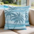 thumbnail image 2 of Pillow Covers 18x18 Set of 2, Blue Coastal Tree Square Throw Pillow Covers for Couch/Sofa/Living Room, Vintage Palm Tree Summer Tropical Botanical Decorative Soft Pillowcases for Couch Throw Pillows, 2 of 9