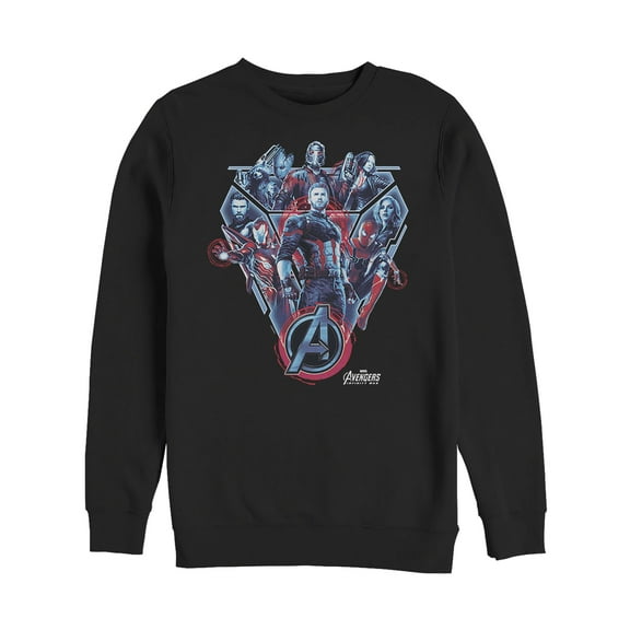 Men's Marvel Avengers: Infinity War Armor  Sweatshirt Black X Large