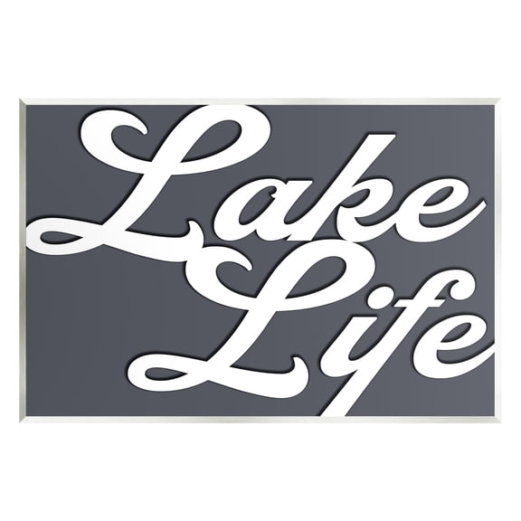 Stupell Lake Life Nautical Phrase Landscape Painting Wall Plaque Unframed Art Print Wall Art