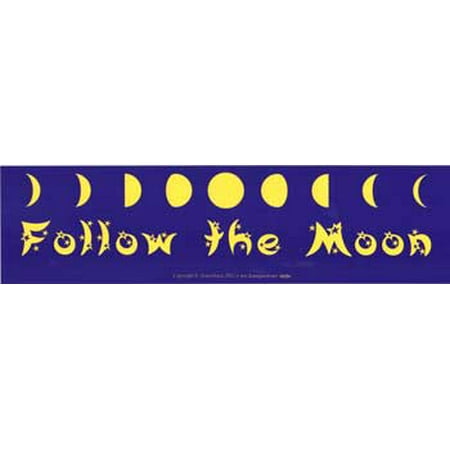 Moon Express - Follow the Moon Bumper Sticker Novelty Amusement Toy Express Your Witty Attitude