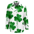 thumbnail image 5 of St Patricks Day Shirt Women Long Sleeve Button Down Loose Green Casual Summer Tops, 5 of 7