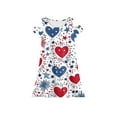 thumbnail image 5 of XADYUY Independence Day Dress for Girls Love Heart Firework Graphic 4th Of July Dresses Casual A-Line Short Sleeve TShirt Dress Cute Pleated Patriotic Skirt for Kids Girls,11-12 Years Red, 5 of 6