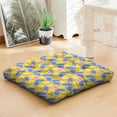 thumbnail image 4 of Zesty Lemon Floor Cushion&nbsp;- 22x22 Inch Large Pillow, Dutch Velvet, Fresh Citrus Pattern for Tatami & Living Room, 4 of 7