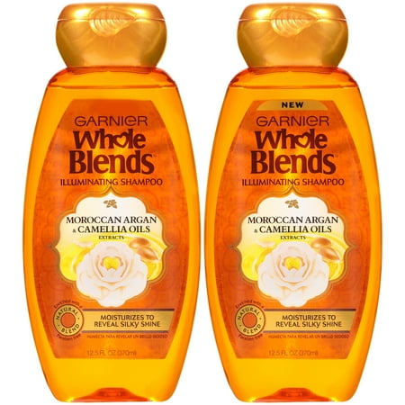 Garnier Whole Blends Shampoo with Moroccan Argan & Camellia Oils Extracts For Dry Hair 2 count
