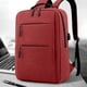 thumbnail image 4 of Mochila de doble hombro de gran capacidad con carga USB de color borgoña para consolas de juegos y accesorios, 4 of 6