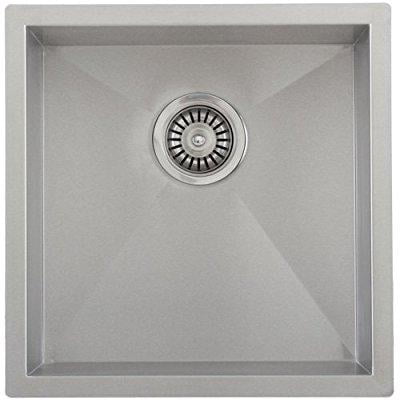 Undermount Square Bar phoenix 17-1/4 undermount 16 gauge stainless steel square kitchen bar sink zero radius ()