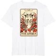 thumbnail image 1 of Camiseta de San Valentín con esqueleto de la carta del Tarot de los amantes, ropa gótica para mujer, 1 of 6