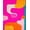 Pink, Pattern 6, variant on ODIKA 4'x6' Machine Washable Non-Slip Area Rug, Mid Modern Geometric Shapes with Retro Atomic Motifs High Traffic Rug, Yellow, 168567