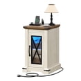 thumbnail image 2 of ModFusion Simple Elegant Nightstand with Storage, LED Light, and Charging Station, Bedroom Desk, 2 of 7