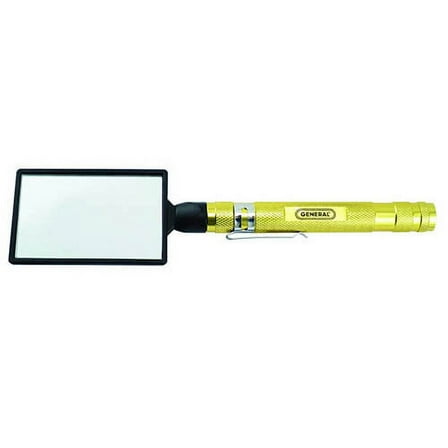 General Tools 90560 Telescoping Rectangular Glass Inspection Mirror, 1 7/8 x 2 7/8 in.