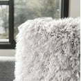 thumbnail image 3 of Safavieh Shag 20" x 20" Glam Polyester Decorative Pillows, Metallic Silver (Set of 2), 3 of 5